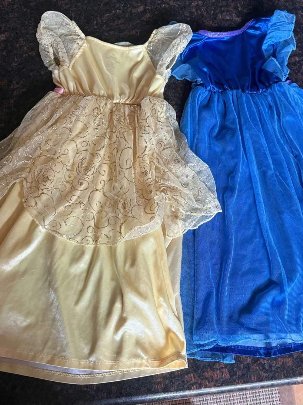 💜Disney Princess Belle and Elsa Yellow and Blue Nightgowns - Picture 5 of 6